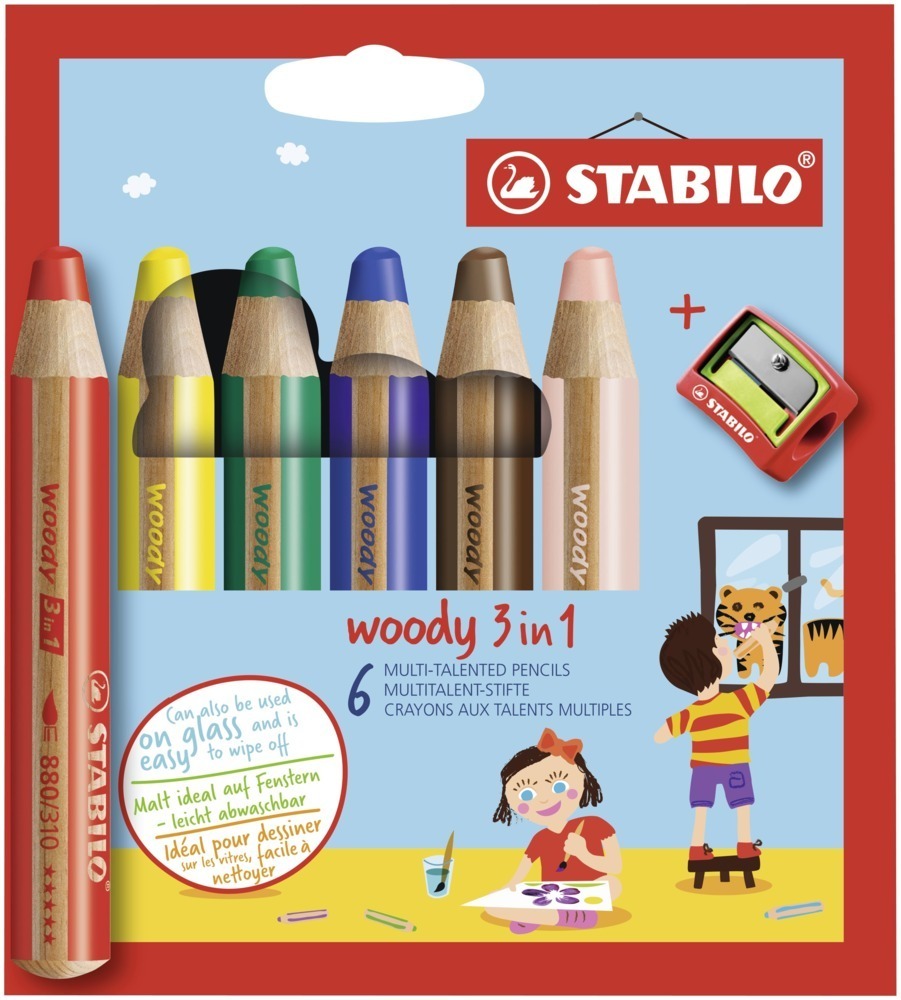 Cover: 4006381346900 | Buntstift, Wasserfarbe & Wachsmalkreide - STABILO woody 3 in 1 -...