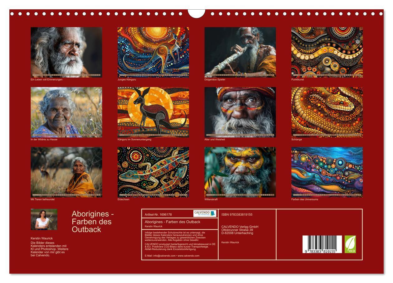 Bild: 9783383819155 | Aborigines - Farben des Outback (Wandkalender 2025 DIN A3 quer),...