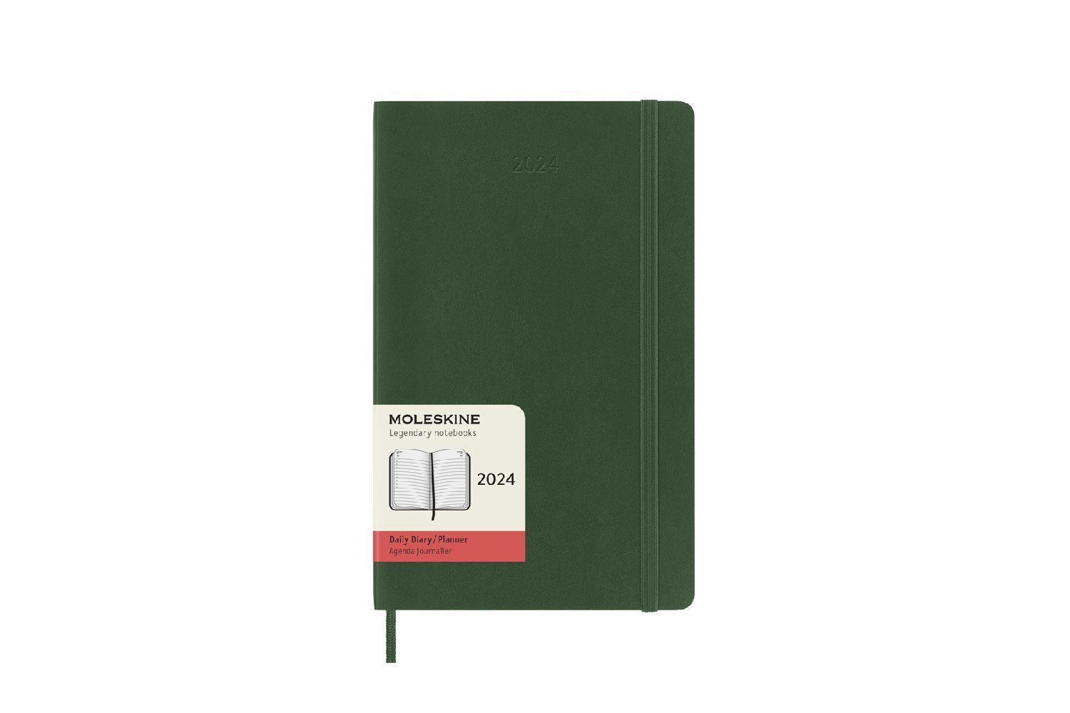 Bild: 8056598857337 | Moleskine 12 Monate Tageskalender 2024, Large/A5, Myrtengrün | Buch