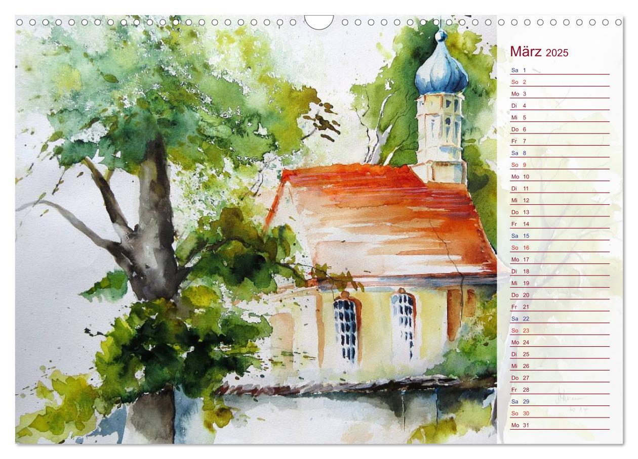 Bild: 9783435522668 | Murnau und das Blaue Land - Aquarelle und Fotografien (Wandkalender...