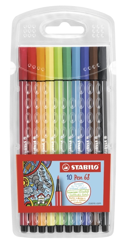 Cover: 4006381327329 | Premium-Filzstift - STABILO Pen 68 - 10er Pack - mit 10...