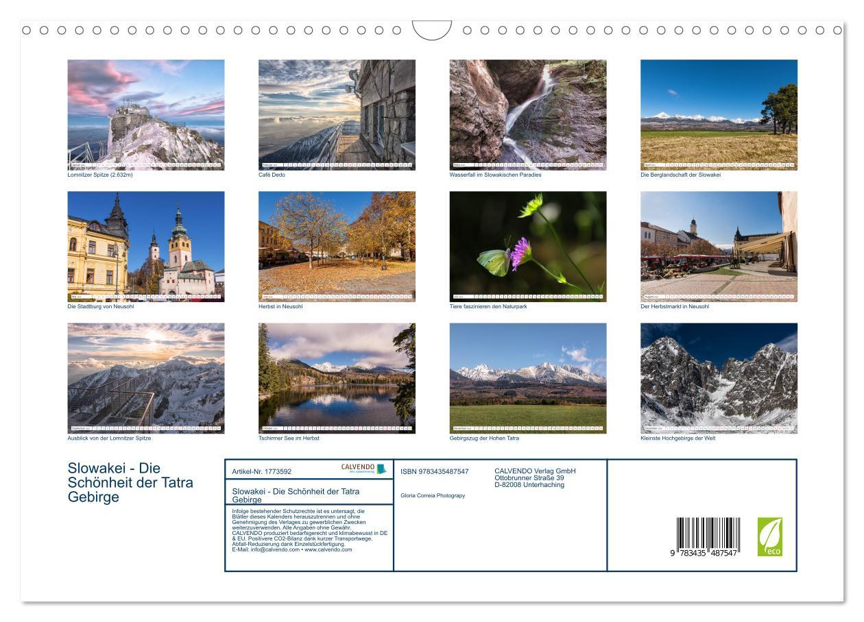 Bild: 9783435487547 | Slowakei - Die Schönheit der Tatra Gebirge (Wandkalender 2025 DIN...