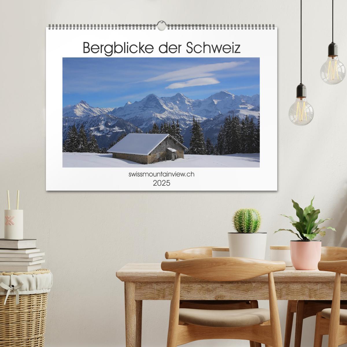 Bild: 9783435350032 | Bergblicke der Schweiz (Wandkalender 2025 DIN A2 quer), CALVENDO...