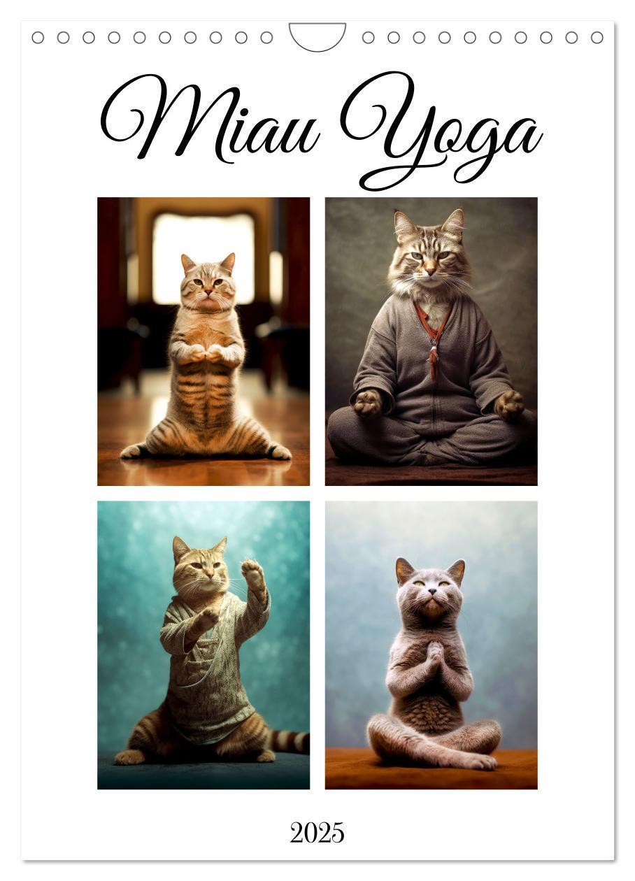 Cover: 9783435847167 | Miau Yoga (Wandkalender 2025 DIN A4 hoch), CALVENDO Monatskalender