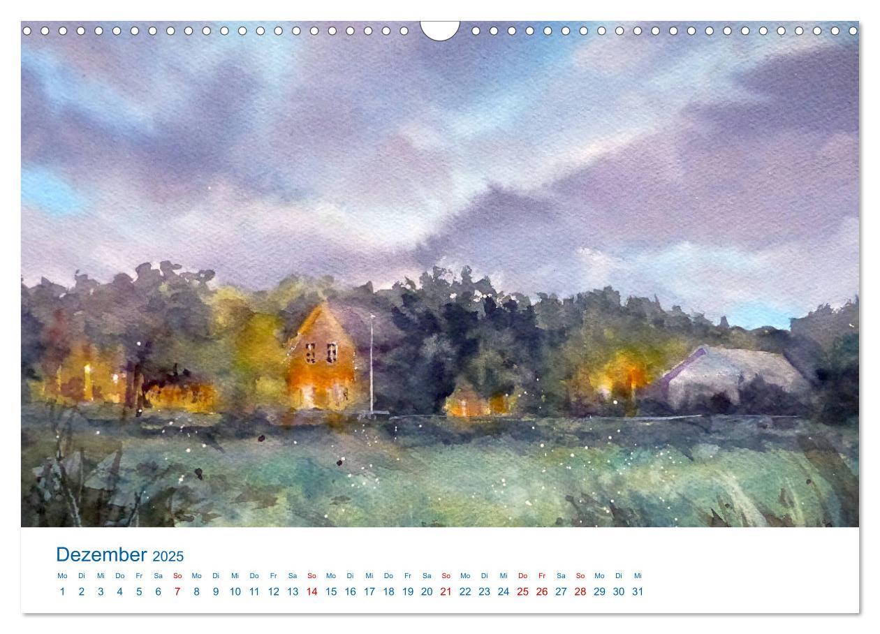 Bild: 9783457146668 | Föhr - Aquarelle (Wandkalender 2025 DIN A3 quer), CALVENDO...