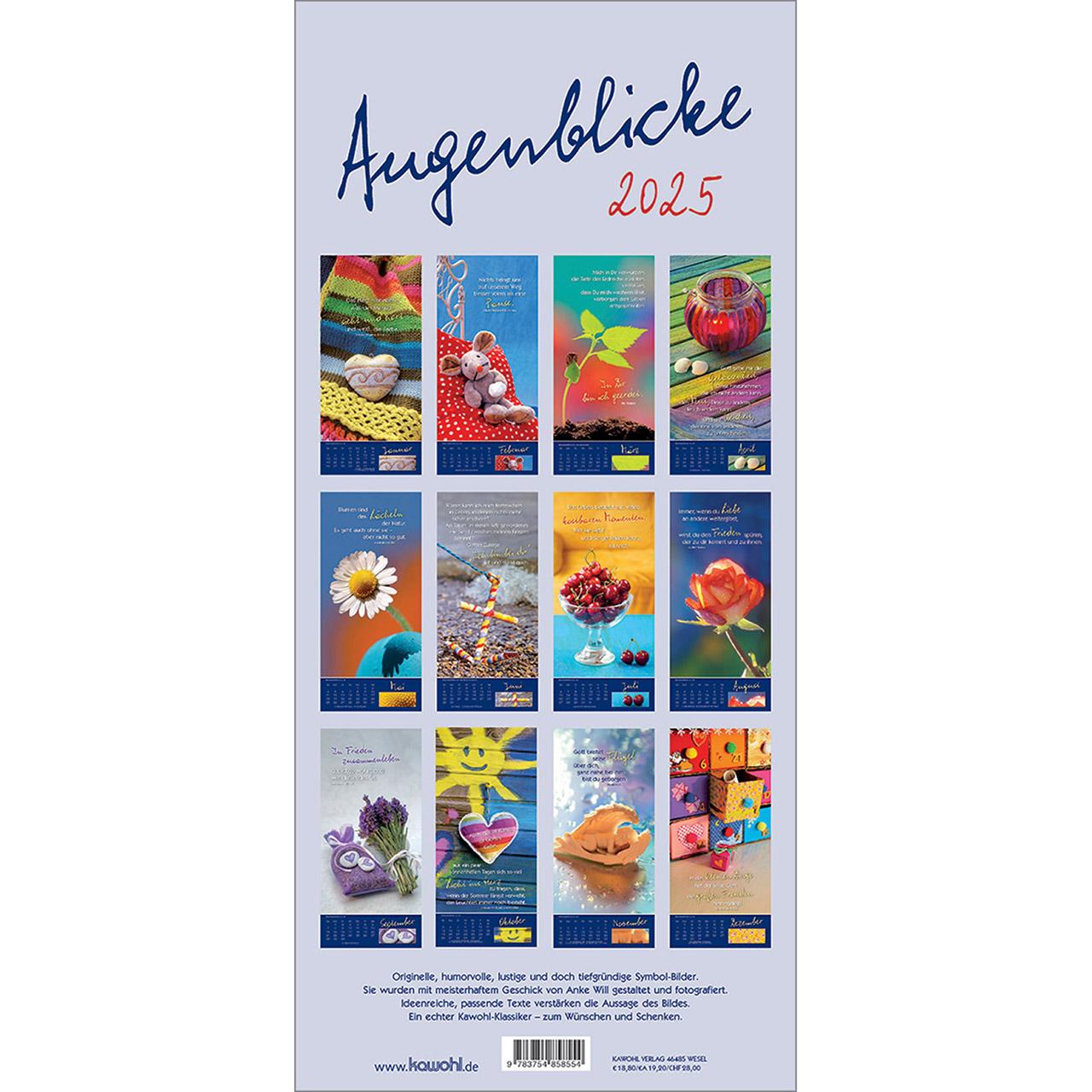 Bild: 9783754858554 | Augenblicke 2025 | Symbol-Kalender | Anke Will | Kalender | 14 S.