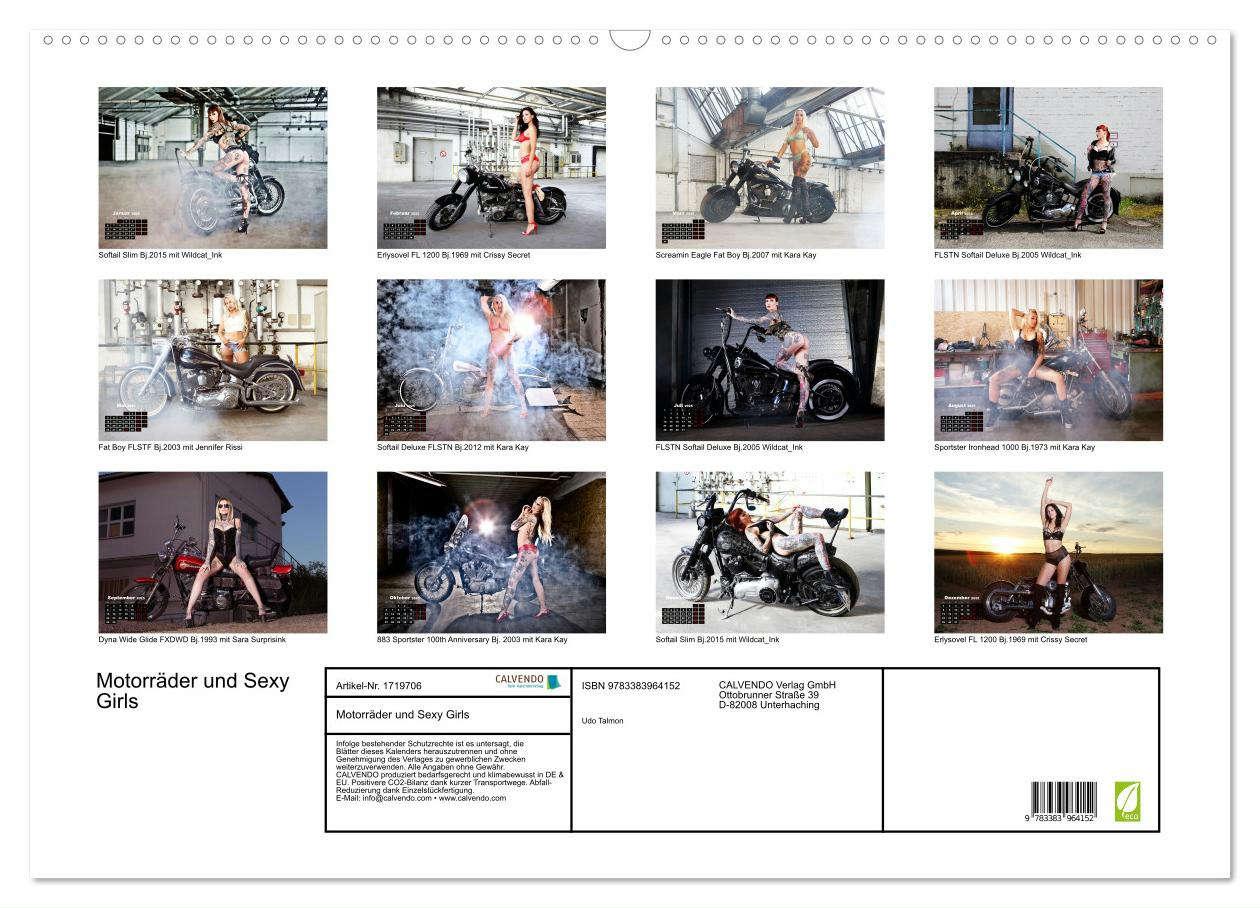 Bild: 9783383964152 | Motorräder und Sexy Girls (Wandkalender 2025 DIN A2 quer), CALVENDO...