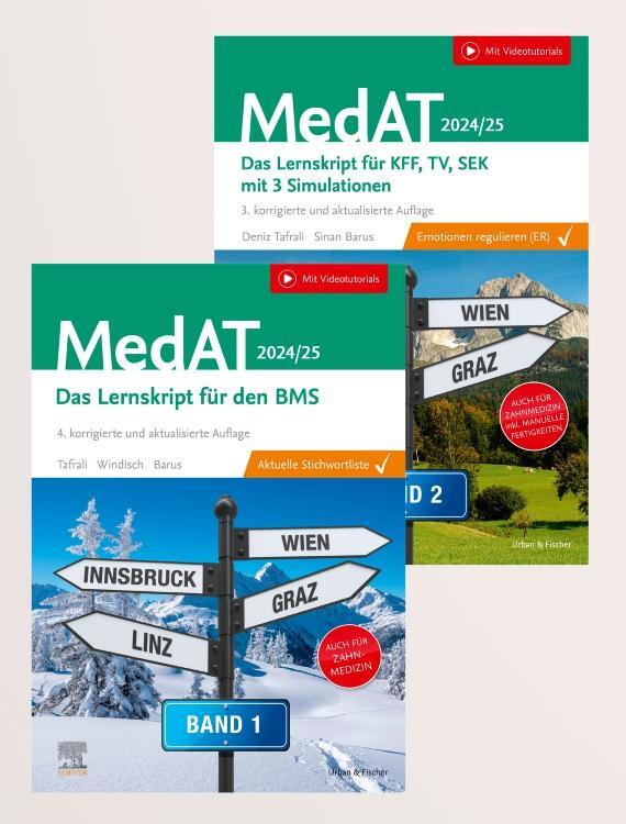 Cover: 9783437413988 | MedAT Kompendium Bd. 1 und 2 2024/2025 für Human- und Zahnmedizin