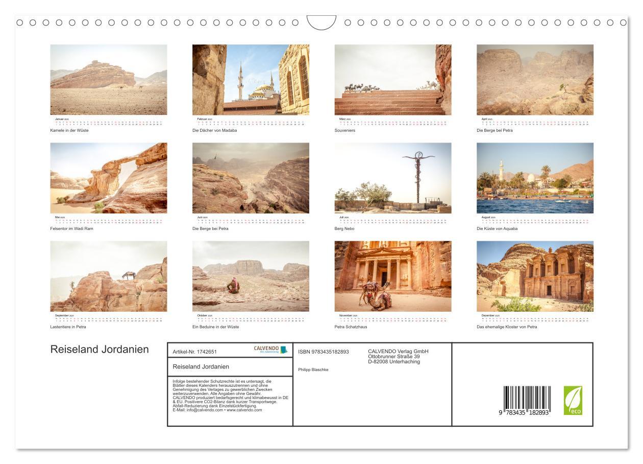 Bild: 9783435182893 | Reiseland Jordanien (Wandkalender 2025 DIN A3 quer), CALVENDO...