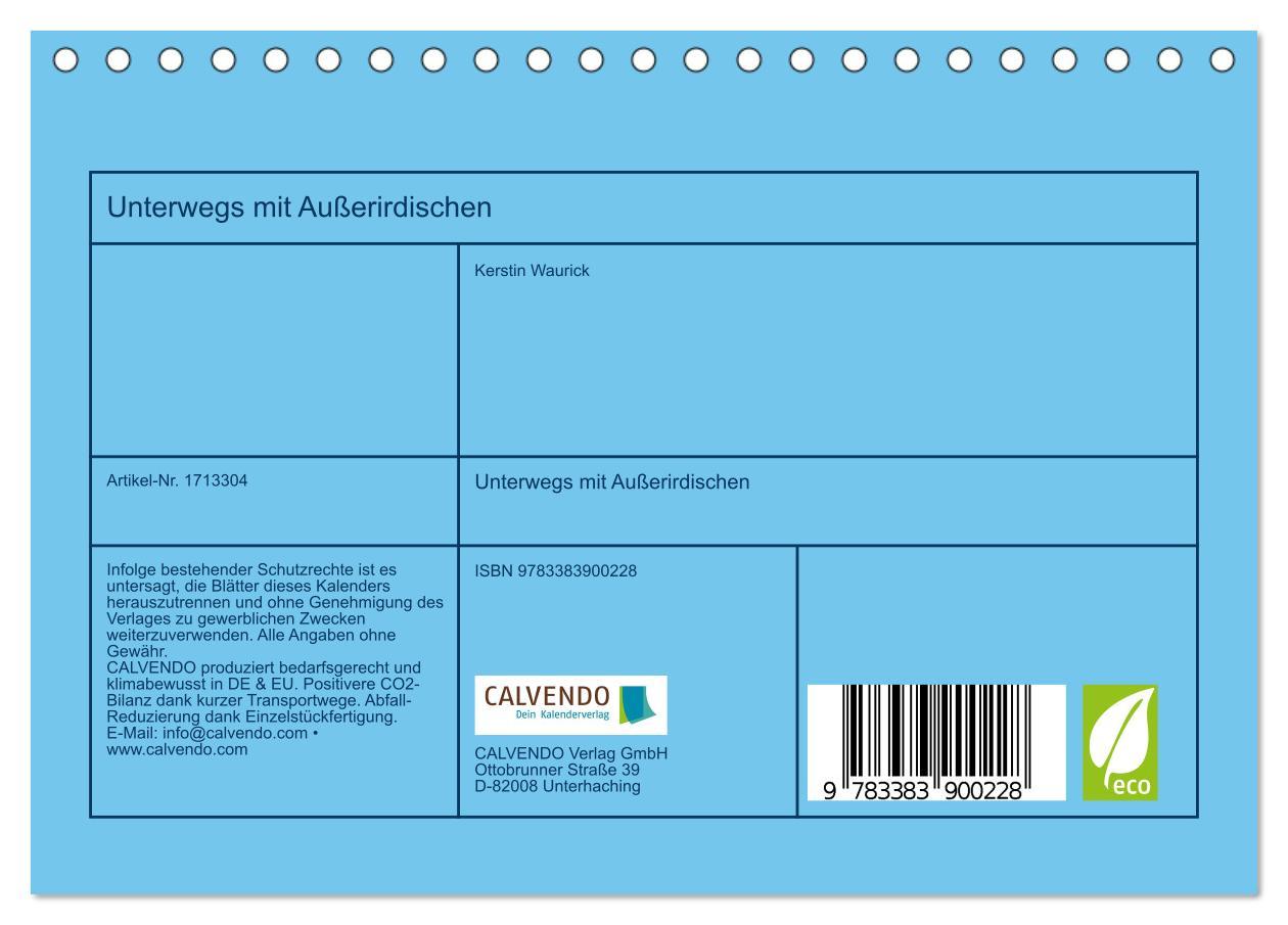 Bild: 9783383900228 | Unterwegs mit Außerirdischen (Tischkalender 2025 DIN A5 quer),...