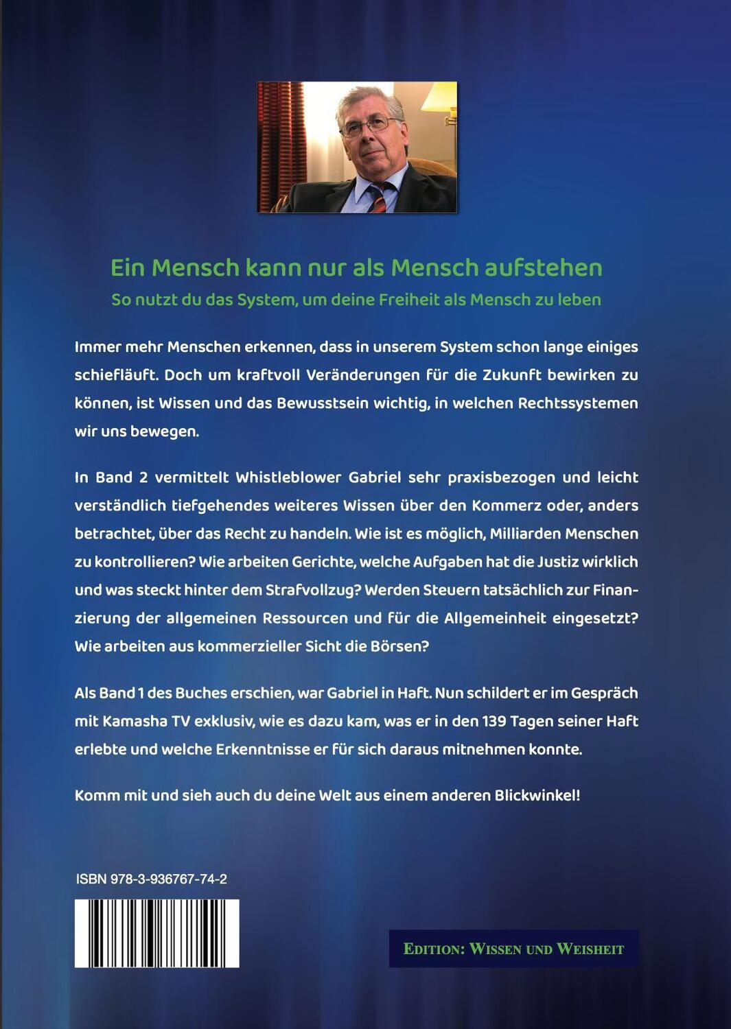 Rückseite: 9783936767742 | Ein Mensch kann nur als Mensch aufstehen Band 2 | Schulz | Taschenbuch