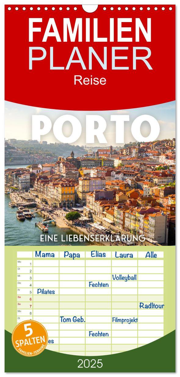 Cover: 9783457095645 | Familienplaner 2025 - Porto - Eine Liebeserklärung mit 5 Spalten...