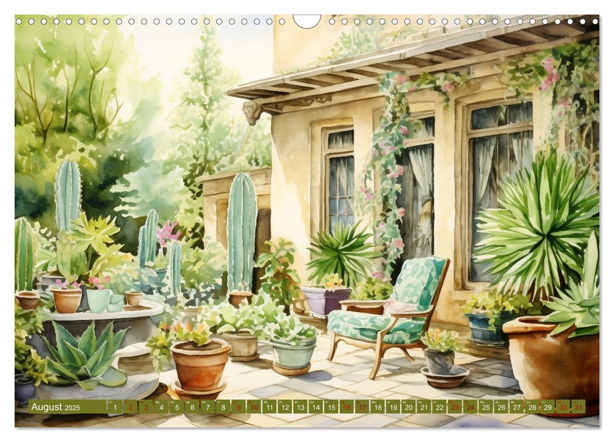 Bild: 9783383835346 | Lauschige Gartenecken (Wandkalender 2025 DIN A3 quer), CALVENDO...