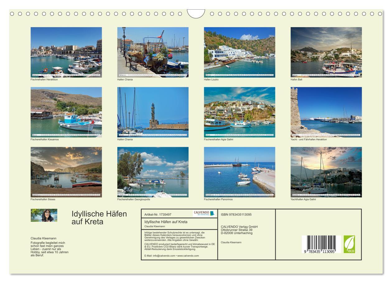 Bild: 9783435113095 | Idyllische Häfen auf Kreta (Wandkalender 2025 DIN A3 quer),...