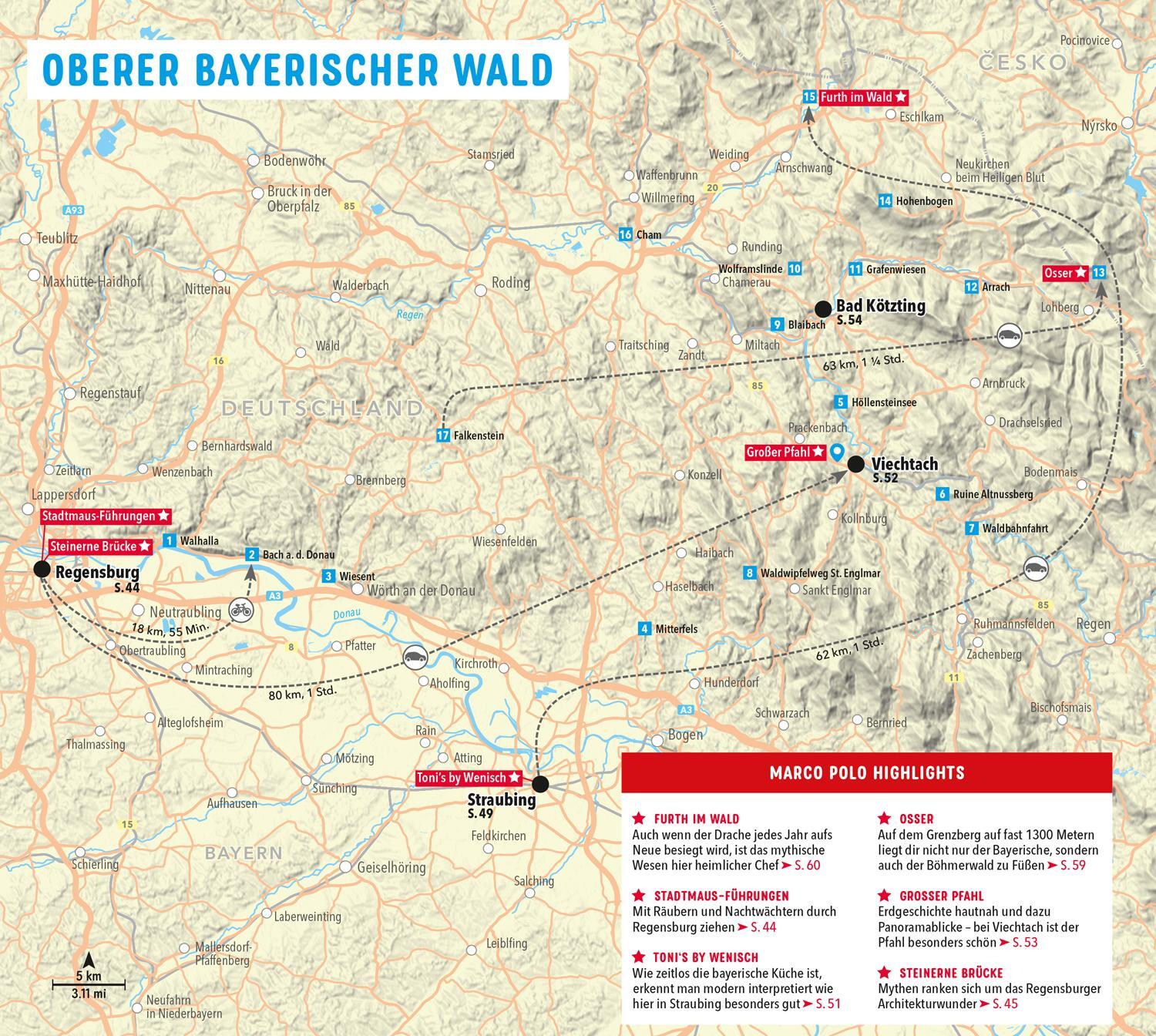 Bild: 9783829719728 | MARCO POLO Reiseführer Bayerischer Wald | Sandra Kathe (u. a.) | Buch