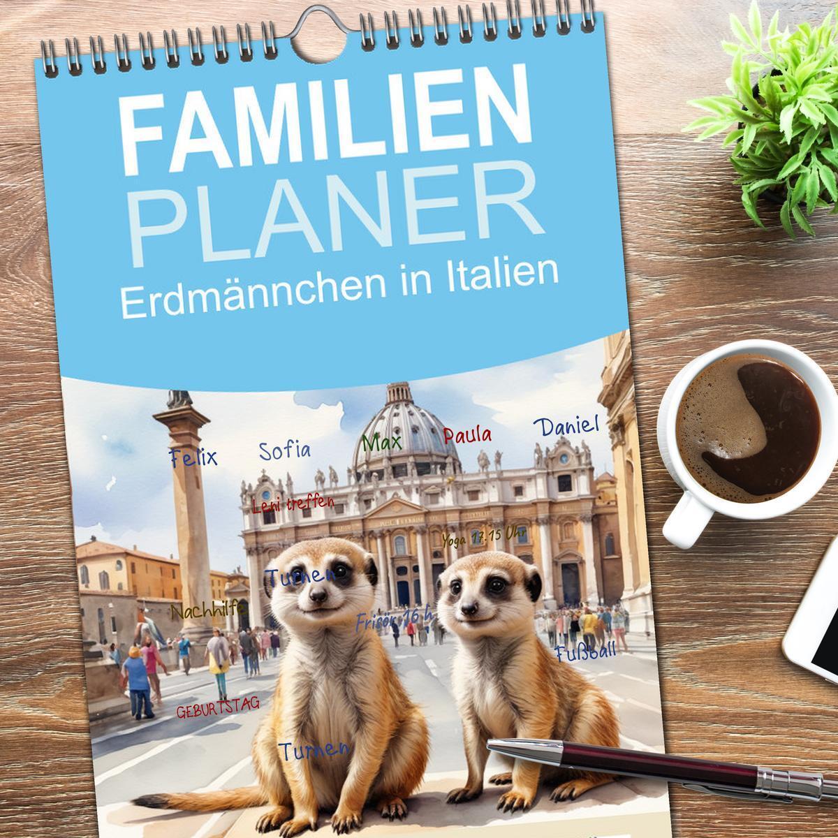 Bild: 9783457190890 | Familienplaner 2025 - Erdmännchen in Italien mit 5 Spalten...