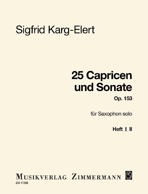 Cover: 9790010172804 | 25 Capricen und Sonate 1 | Heft 1. op. 153. Saxophon., Dt/engl/frz