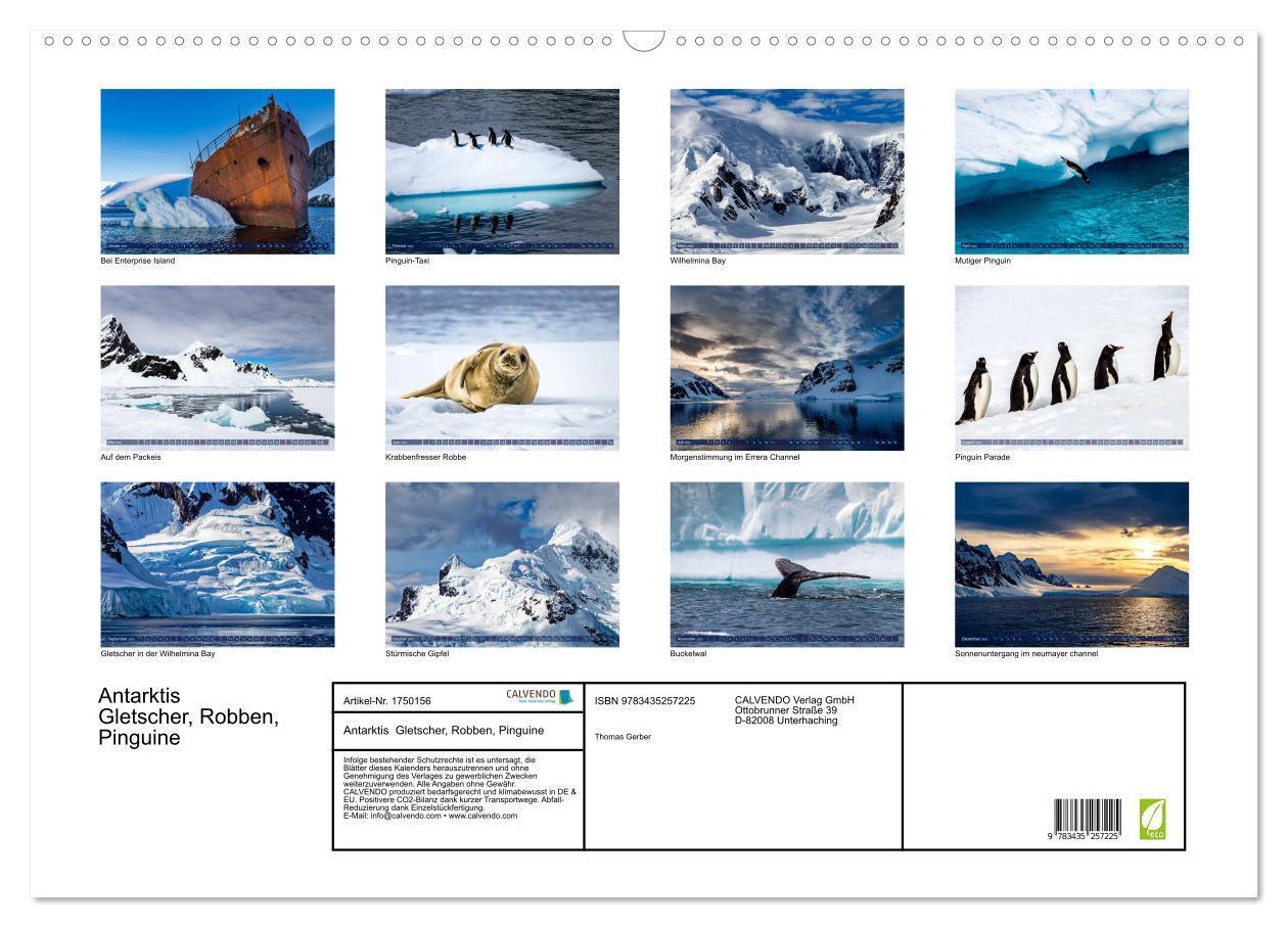 Bild: 9783435257225 | Antarktis Gletscher, Robben, Pinguine (Wandkalender 2025 DIN A2...