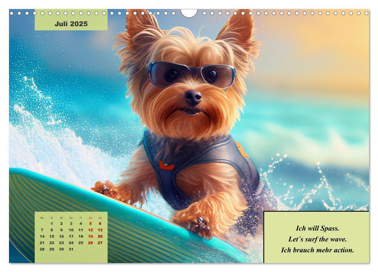 Bild: 9783383920219 | Der humoristische Yorkshire Terrier Kalender (Wandkalender 2025 DIN...