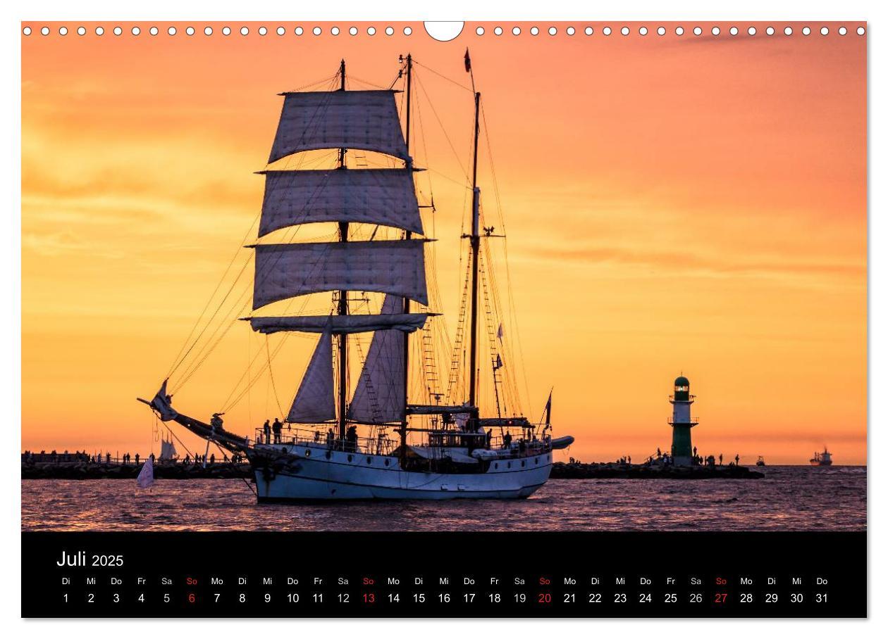 Bild: 9783435581436 | Windjammer auf der Ostsee im Abendlicht (Wandkalender 2025 DIN A3...