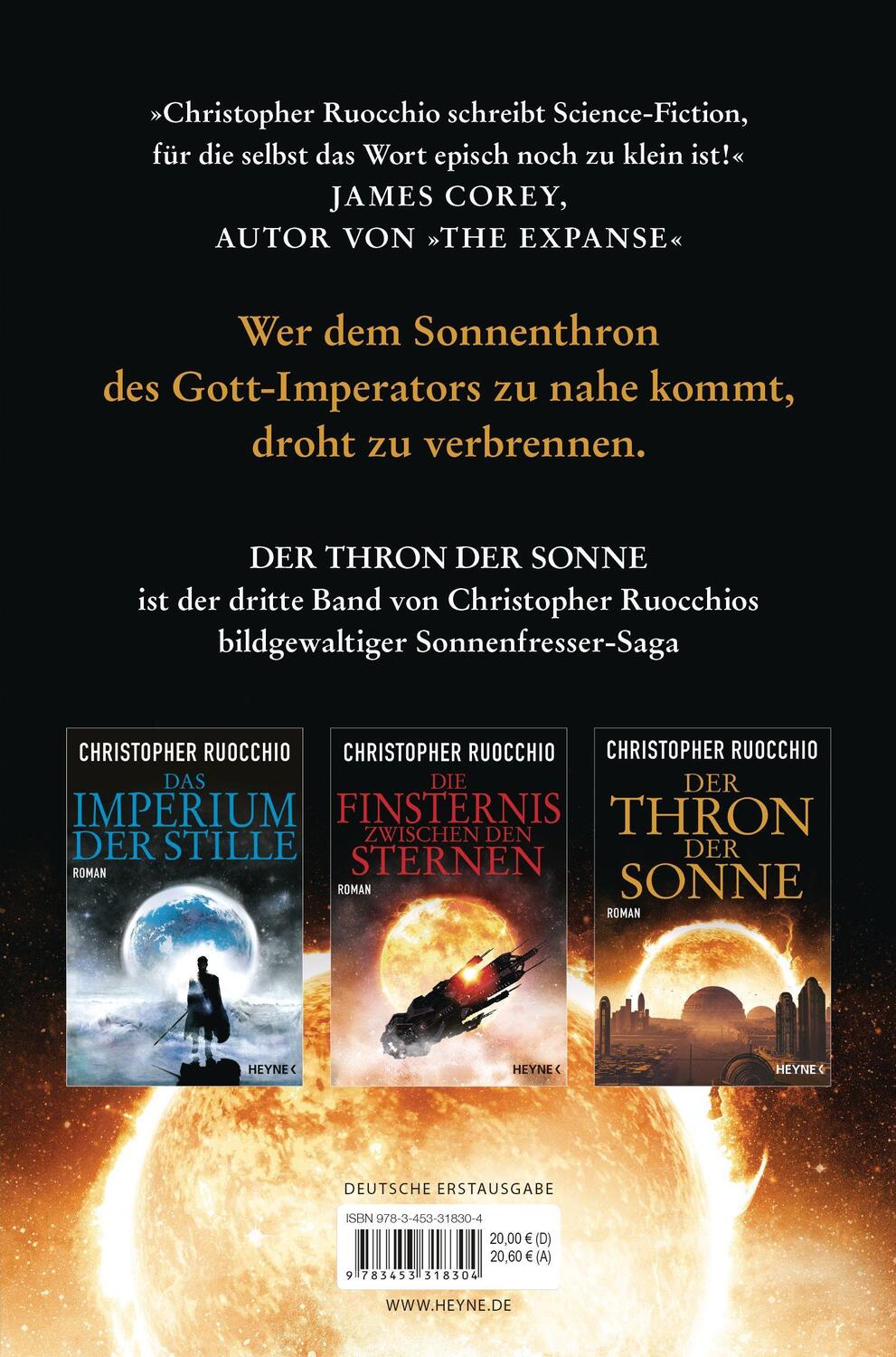 Bild: 9783453318304 | Der Thron der Sonne | Roman | Christopher Ruocchio | Taschenbuch