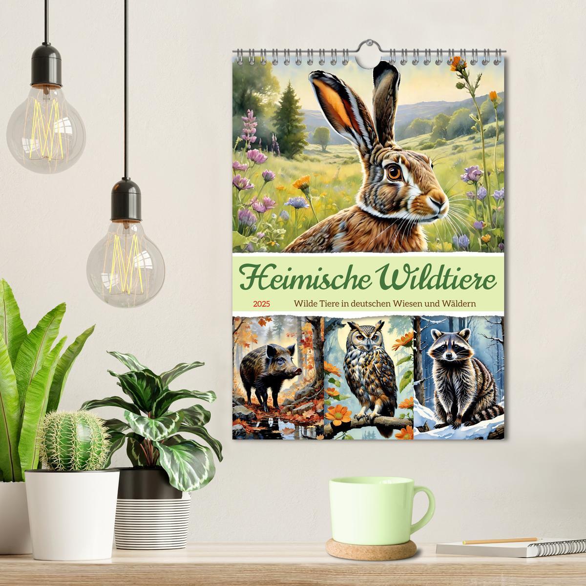 Bild: 9783383829888 | Heimische Wildtiere 2025 (Wandkalender 2025 DIN A4 hoch), CALVENDO...