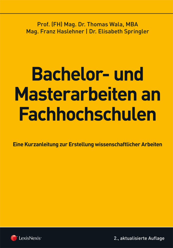 Cover: 9783700757665 | Bachelor- und Masterarbeiten an Fachhochschulen | Haslehner (u. a.)