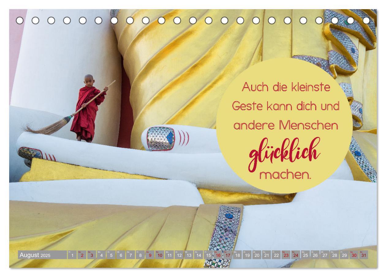 Bild: 9783435065868 | ACHTSAMKEIT - Wege des Glücks (Tischkalender 2025 DIN A5 quer),...