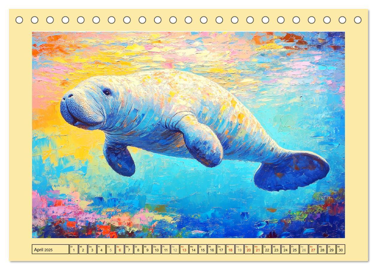 Bild: 9783457203620 | Manatee Paintings. Rundschwanzseekühe im Ölgemälde-Stil...