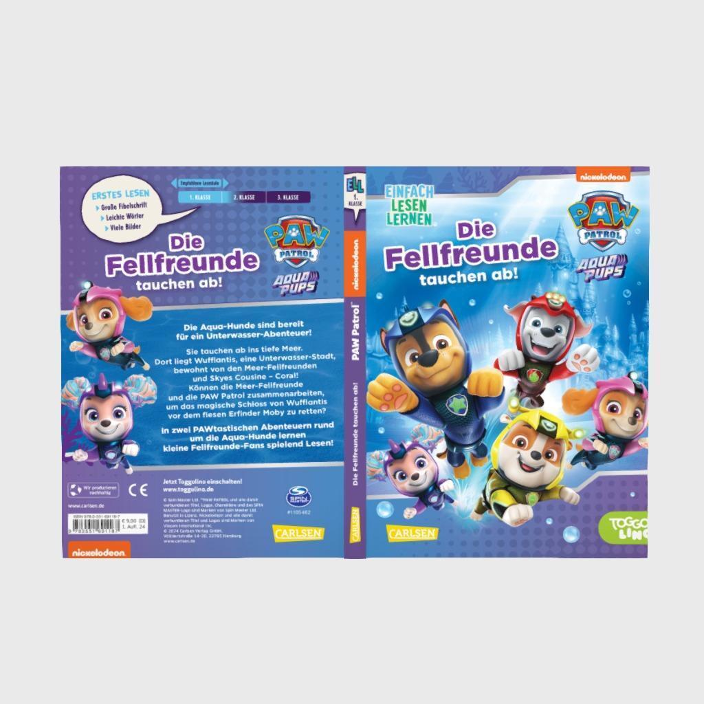 Bild: 9783551691187 | PAW Patrol Aqua Pups: Die Fellfreunde tauchen ab! | Nora de Lon | Buch