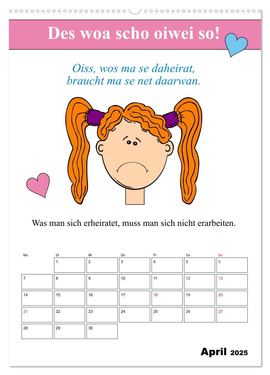 Bild: 9783457038918 | So a Schmarrn! Bairische Mundart (Wandkalender 2025 DIN A2 hoch),...