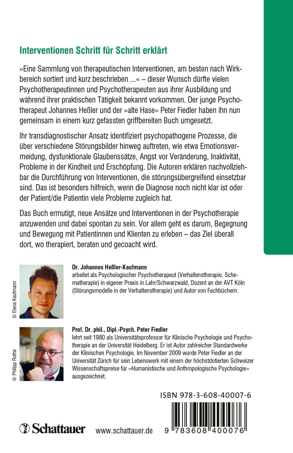 Rückseite: 9783608400076 | Transdiagnostische Interventionen in der Psychotherapie | Taschenbuch