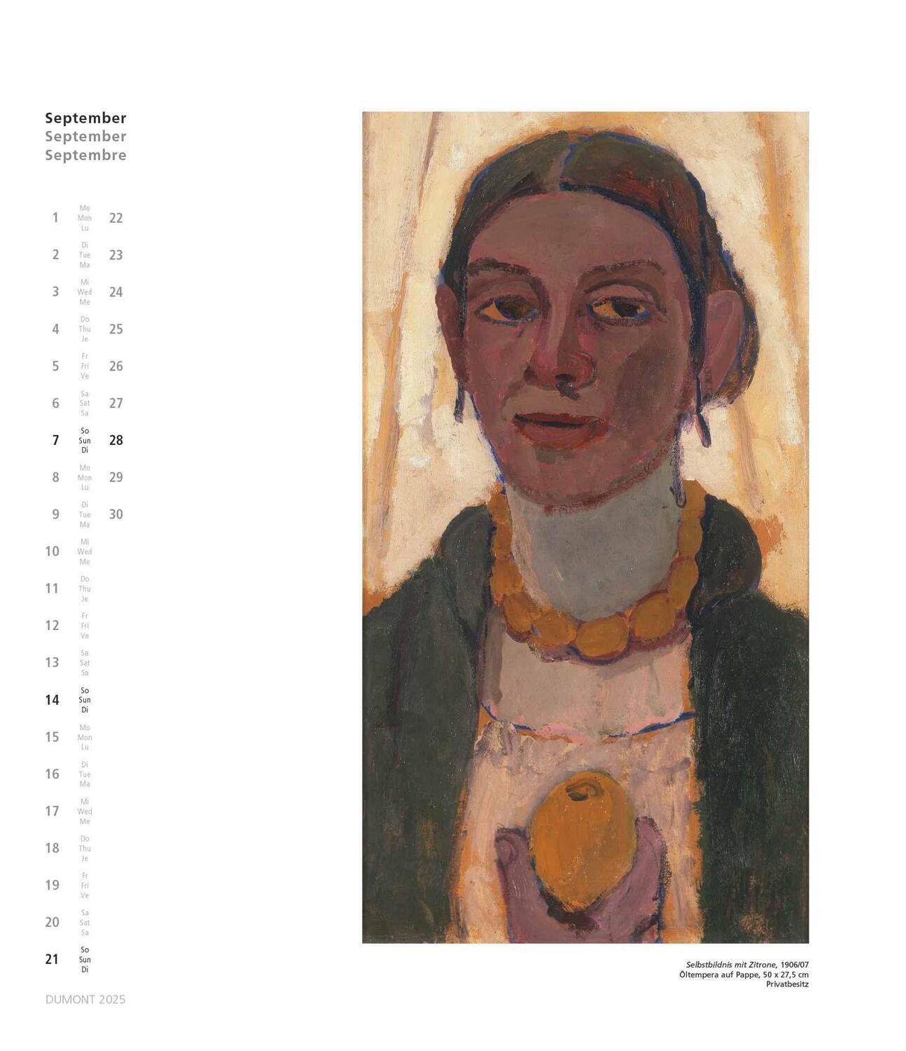 Bild: 4250809653990 | Paula Modersohn-Becker 2025 - Kunstkalender - Wandkalender im...