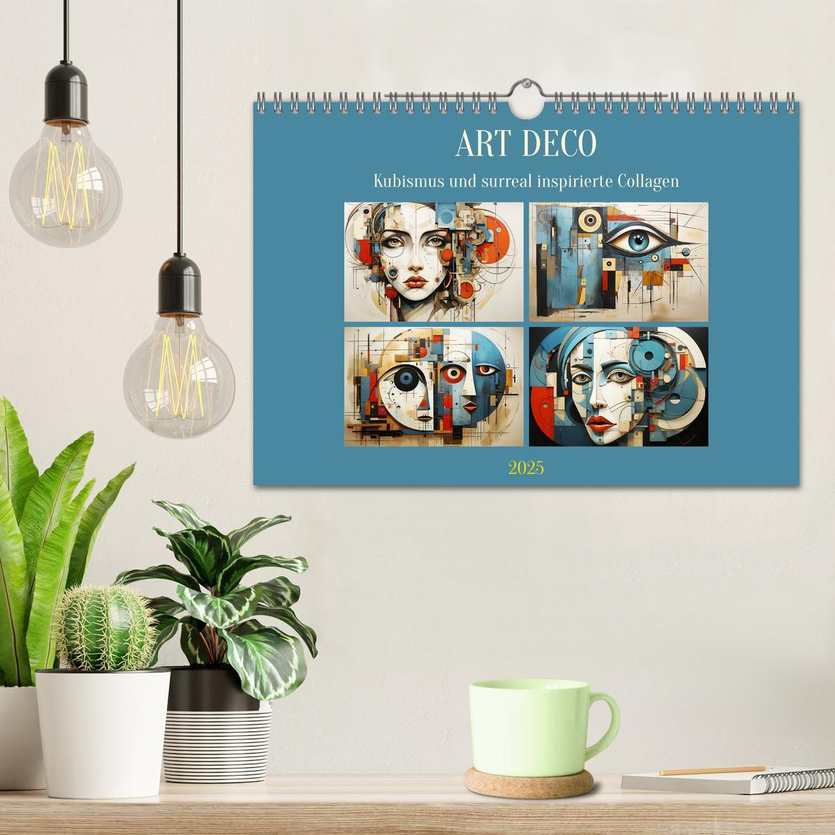 Bild: 9783383855610 | Art Deco. Kubismus und surreal inspirierte Collagen (Wandkalender...