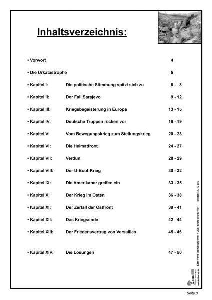 Bild: 9783866326897 | Lernwerkstatt - Der Erste Weltkrieg | Broschüre | Lernwerkstatt | 2007