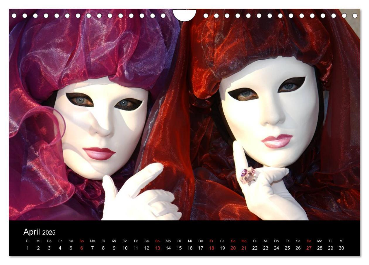 Bild: 9783435706921 | Maskenzauber in Venedig 2025 (Wandkalender 2025 DIN A4 quer),...