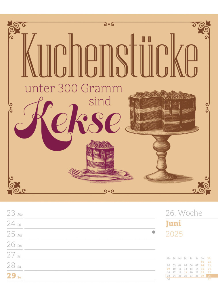 Bild: 9783838425955 | Klartext Sprüchekalender - Wochenplaner Kalender 2025 | Kunstverlag