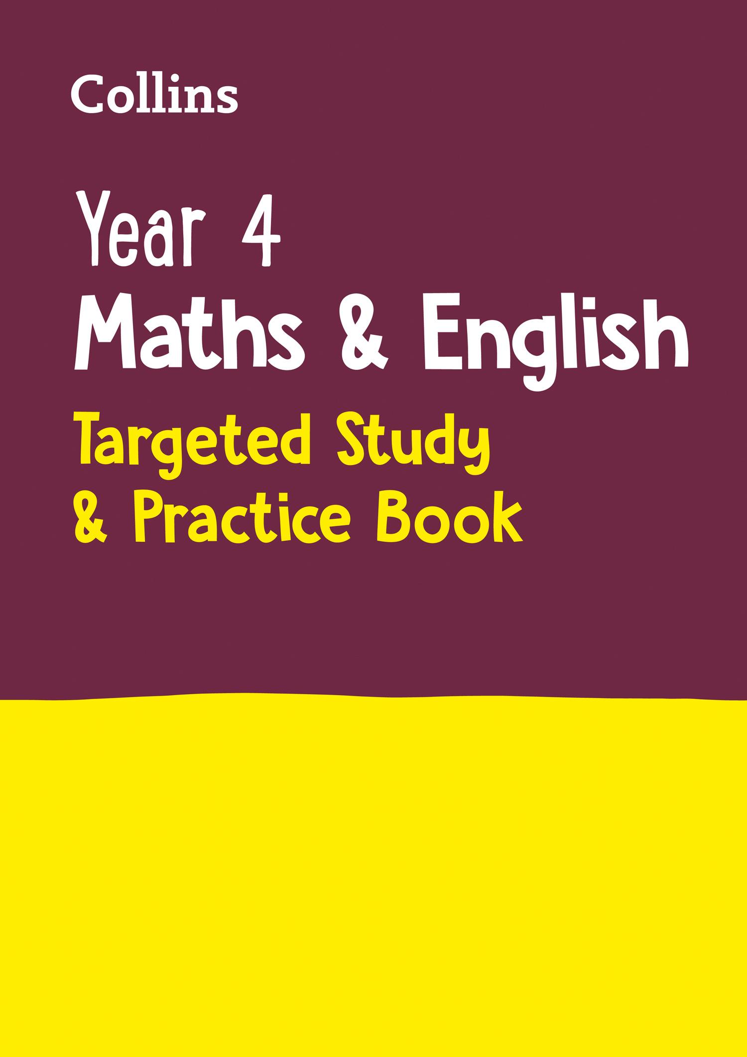 Cover: 9780008398804 | Year 4 Maths and English KS2 Targeted Study &amp; Practice Book | KS2