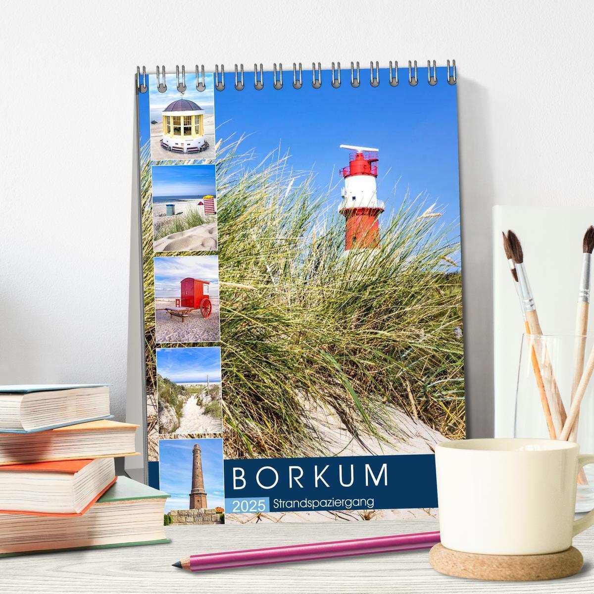 Bild: 9783435971145 | Borkum Strandspaziergang (Tischkalender 2025 DIN A5 hoch), CALVENDO...