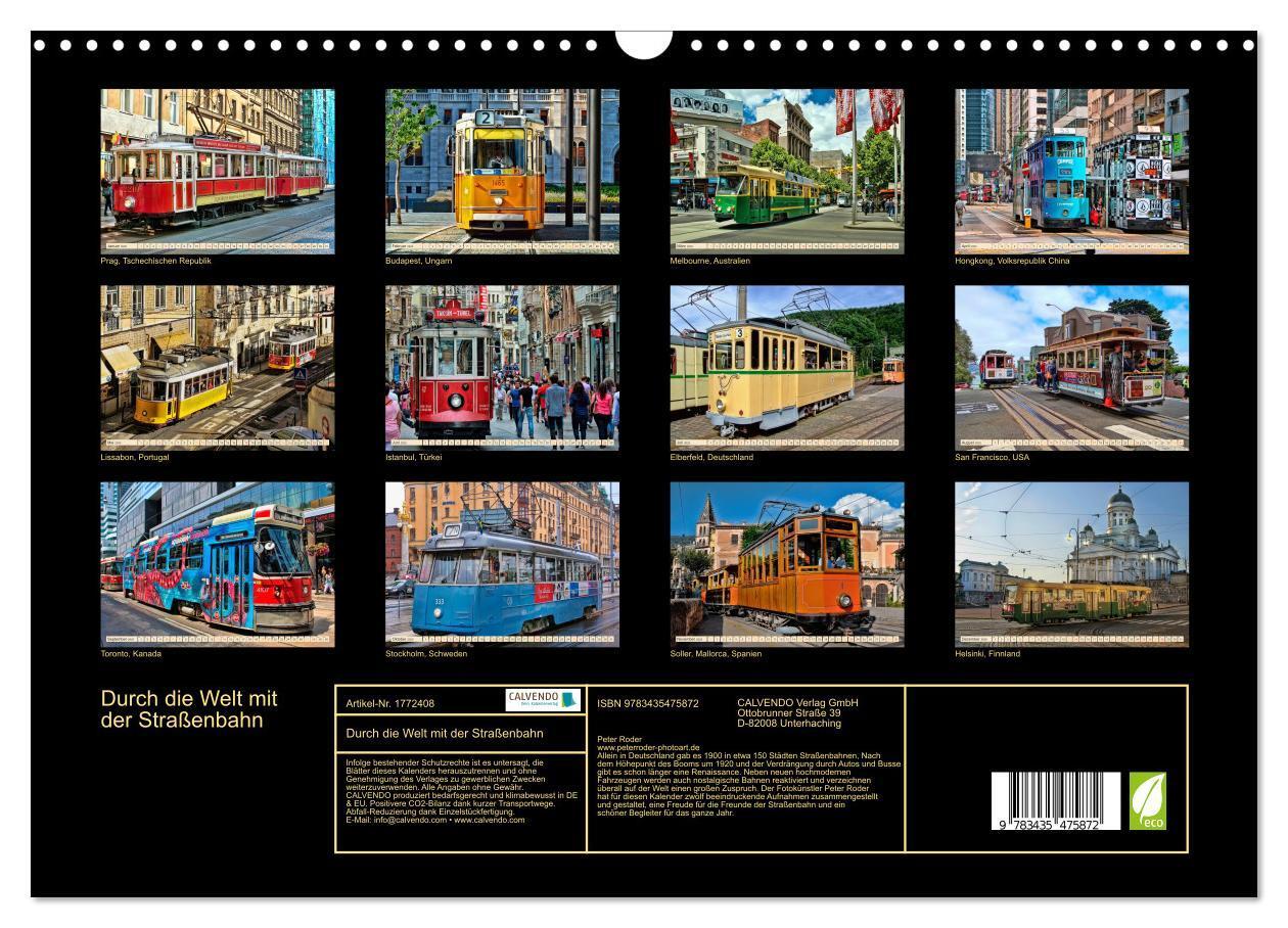 Bild: 9783435475872 | Durch die Welt mit der Straßenbahn (Wandkalender 2025 DIN A3 quer),...