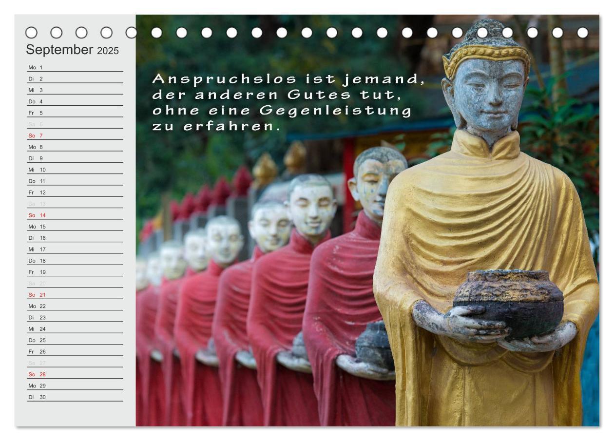 Bild: 9783435550104 | BUDDHA Buddhistische Weisheiten (Tischkalender 2025 DIN A5 quer),...