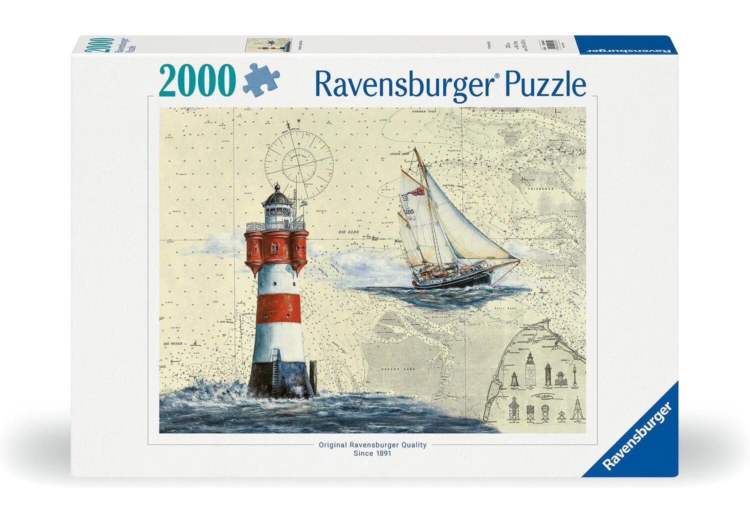 Cover: 4005555008040 | Ravensburger Puzzle 12000804 - Romantischer Leuchtturm - 2000 Teile...