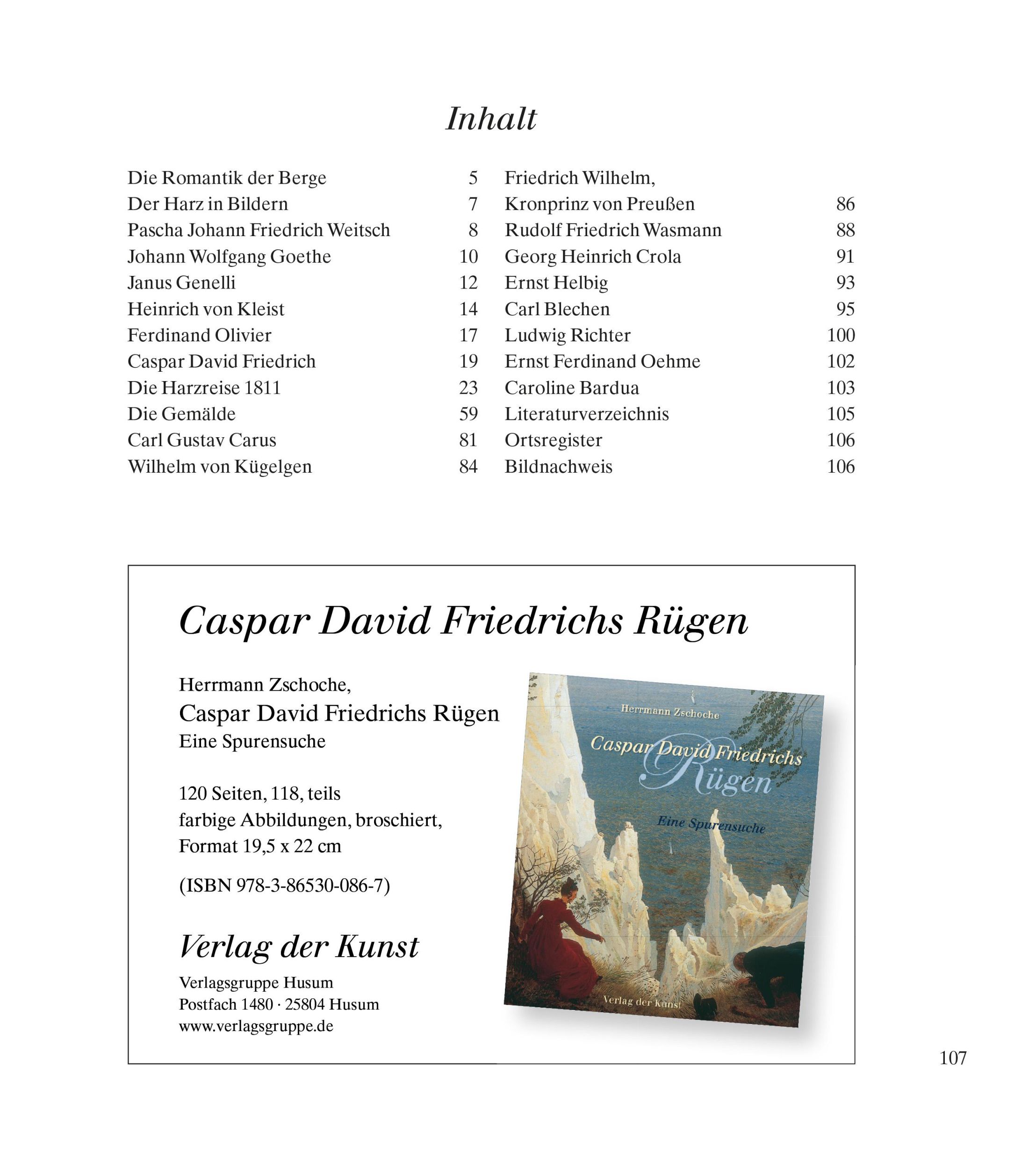 Bild: 9783865301048 | Caspar David Friedrich im Harz | Herrmann Zschoche | Taschenbuch