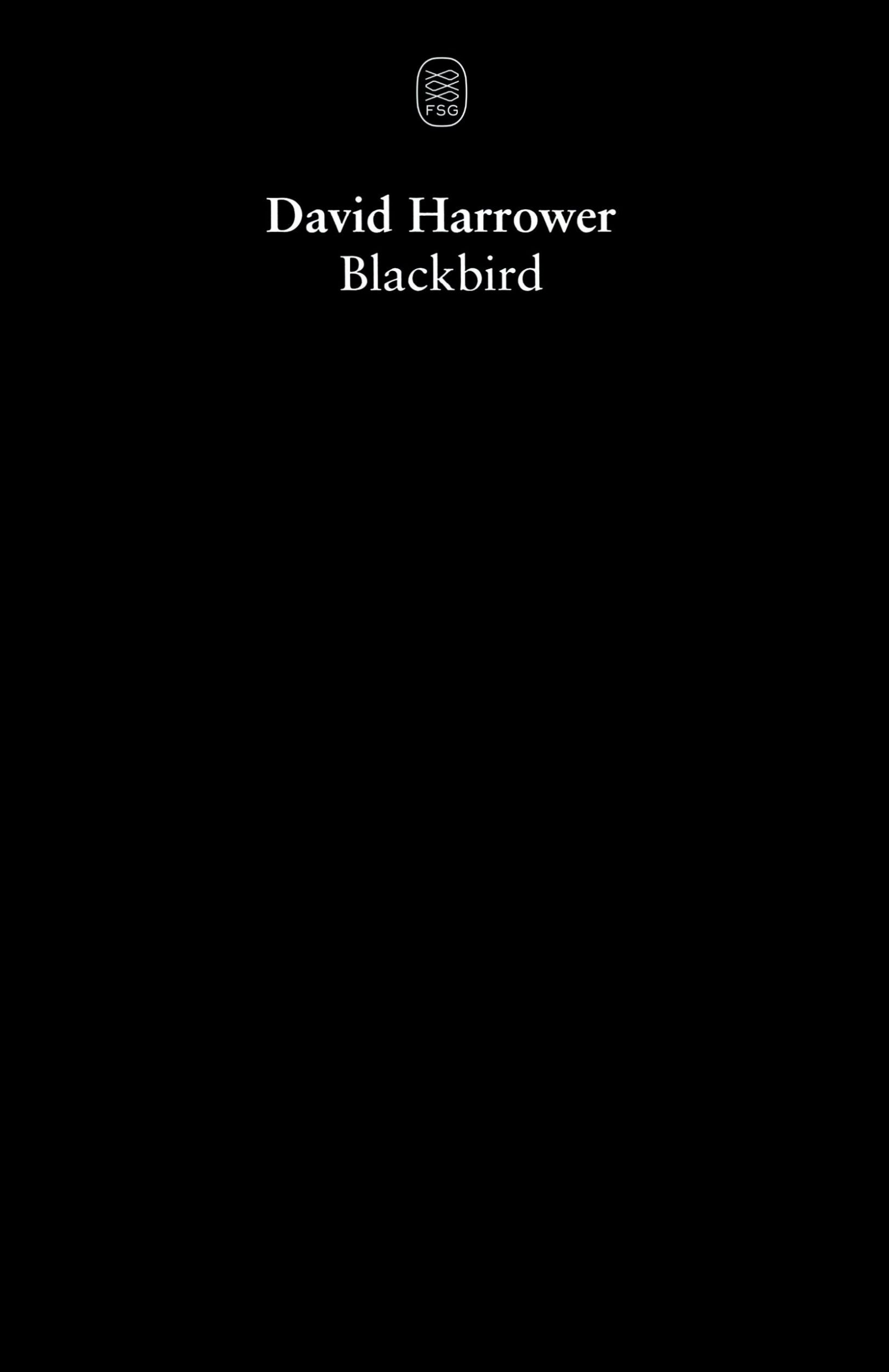 Cover: 9780571233199 | Blackbird | Harrower David | Taschenbuch | Kartoniert / Broschiert