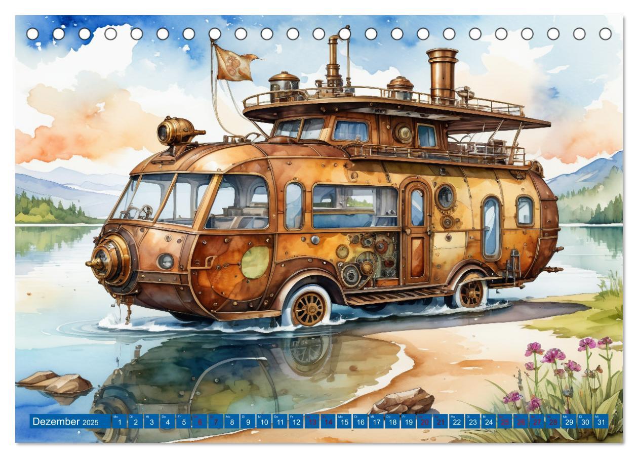 Bild: 9783457150658 | Steampunk Wohnmobile (Tischkalender 2025 DIN A5 quer), CALVENDO...