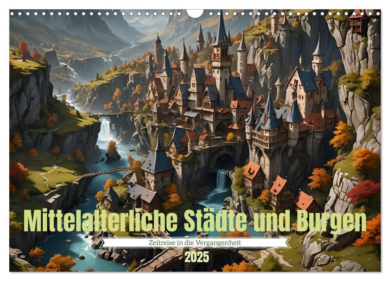 Cover: 9783457144374 | Mittelalterliche Städte und Burgen (Wandkalender 2025 DIN A3 quer),...