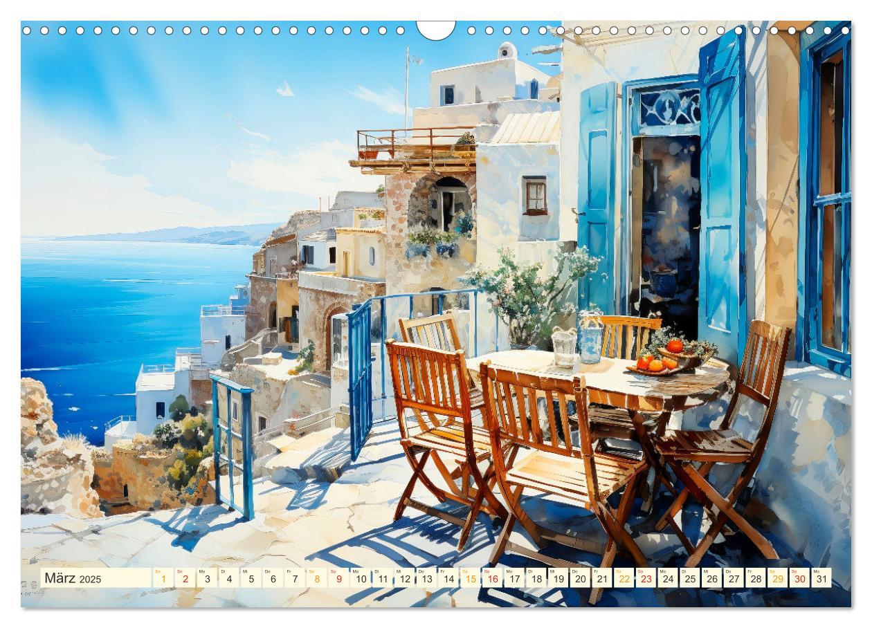 Bild: 9783383864322 | Santorini Inselträume (Wandkalender 2025 DIN A3 quer), CALVENDO...