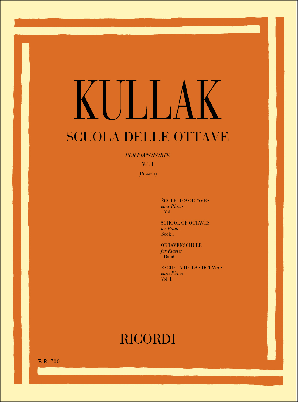 Cover: 9790041807003 | Scuola Delle Ottave | Volume I - Per Pianoforte | Theodor Kullak