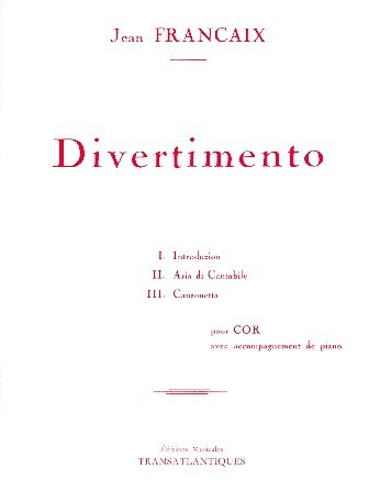 Cover: 5020679585474 | Divertimento pour cor | Jean Francaix | Buch | 2010