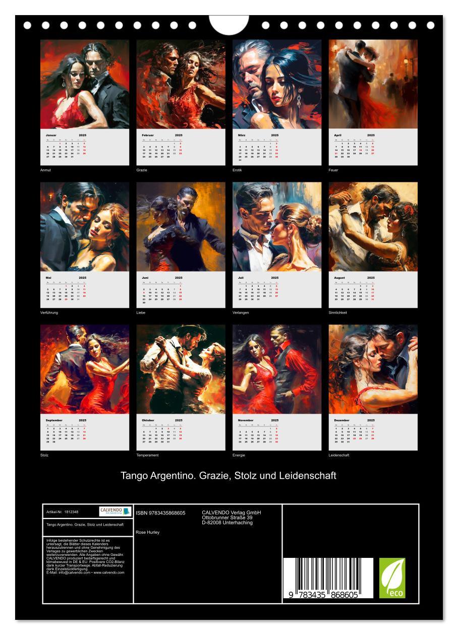 Bild: 9783435868605 | Tango Argentino. Grazie, Stolz und Leidenschaft (Wandkalender 2025...